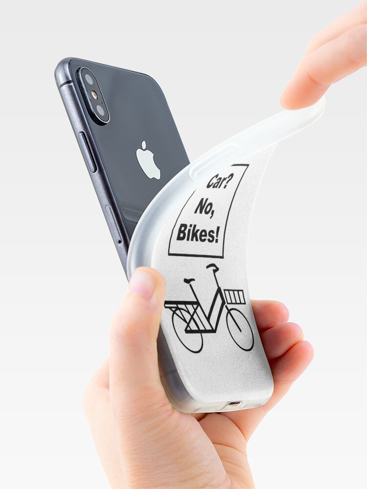 Car? No, Bikes! Long tail Funny Joke pun cargo bike design iPhone