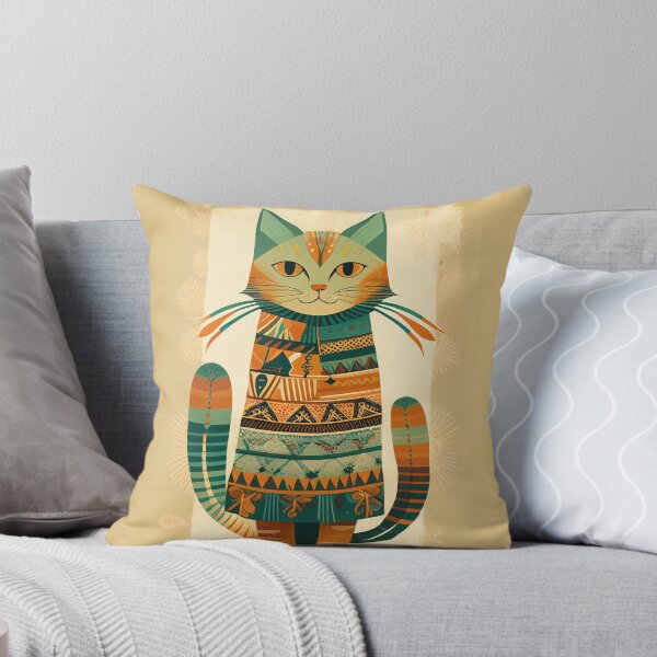 Item preview, Boho Cat 4 Abstract Art Print Painting Wall Decor designed and sold by winterkitty88.