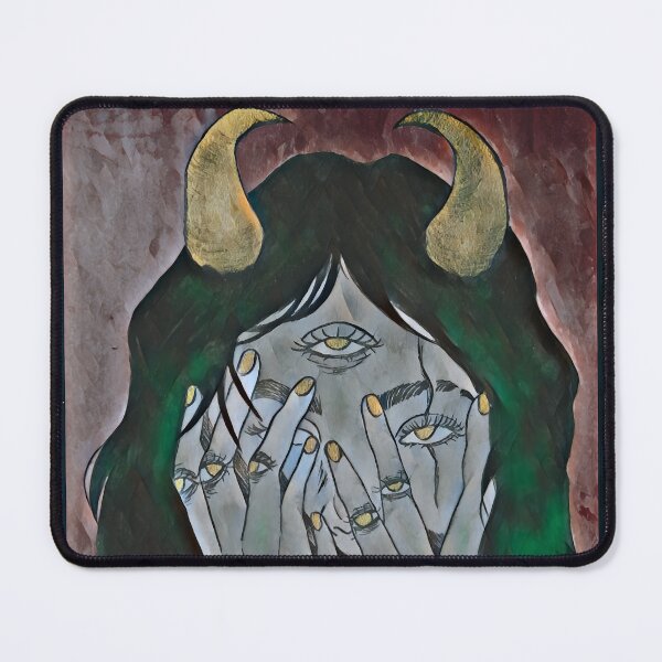 Item preview, All Seeing Eye Possessed Girl Hiding Inside - Green Tone | DEMONSIZED designed and sold by Demonsized.
