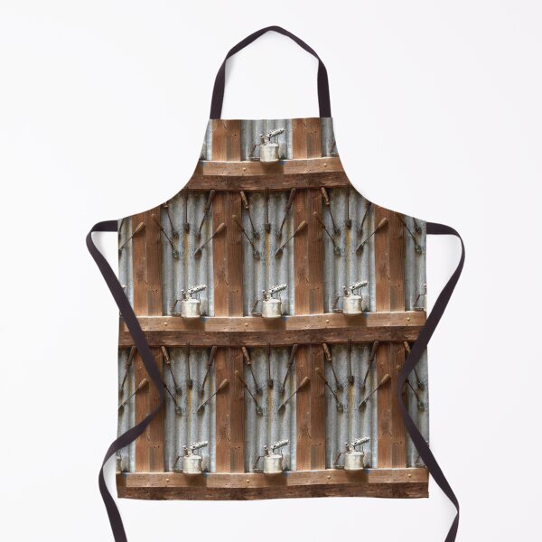 Item preview, Corrugated Iron, Blow torch and Tools in wooden frame by Adelaide artist Avril Thomas at Magpie Springs designed and sold by MagpieSprings.