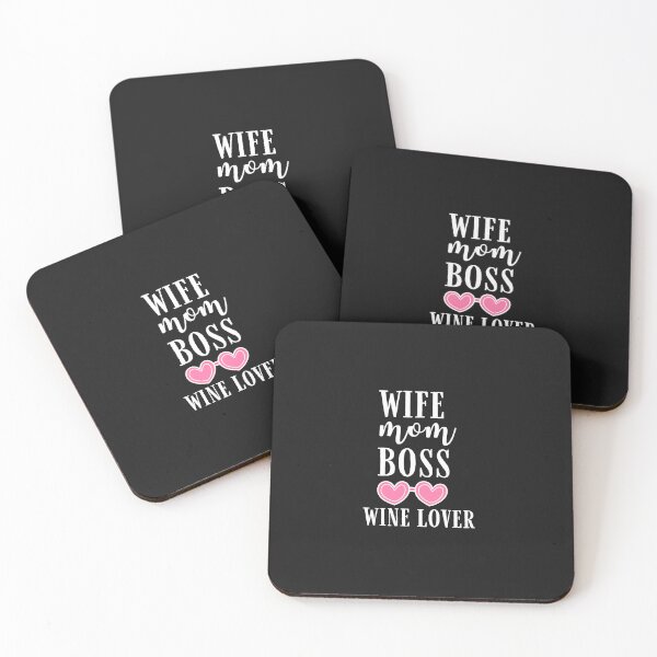 Item preview, Wife mom boss wine lover Quote, Wine Lover Gift, Wine Drinker, Typography Quote, Alcohol Quotes designed and sold by thedazzlingmonk.
