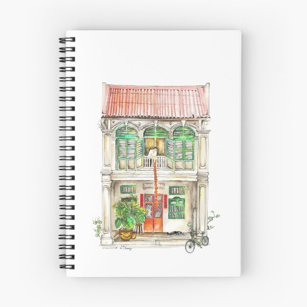 Item preview, Singapore Commercial Shophouse - A blast from the Past designed and sold by GlimpsesOfEden.