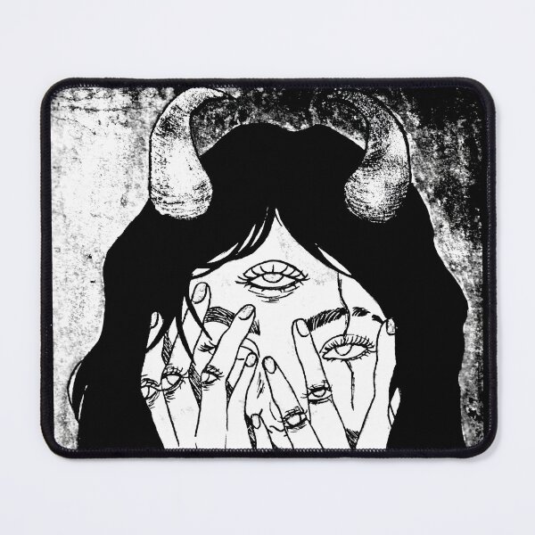 Item preview, All Seeing Eye Possessed Girl Hiding Inside - Pencil Drawing | DEMONSIZED designed and sold by Demonsized.