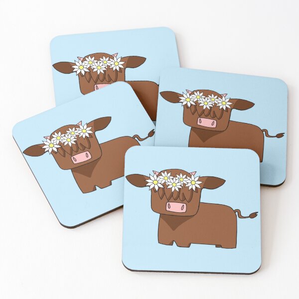 Item preview, Adorable Brown Highland Cow Daisy Crown designed and sold by Farmlife13.
