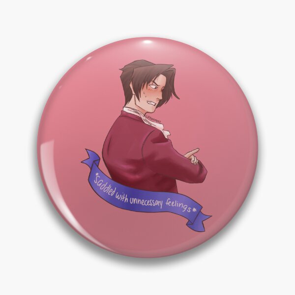 Item preview, Miles Edgeworth *saddled with unnecessary feelings* | Valentine's Day Sticker designed and sold by lifeonmvrs.
