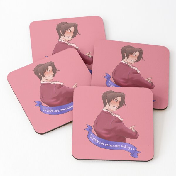 Item preview, Miles Edgeworth *saddled with unnecessary feelings* | Valentine's Day Sticker designed and sold by lifeonmvrs.