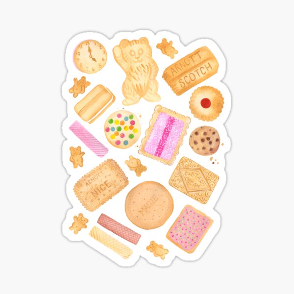 Aussie Biscuits | Pink Sticker