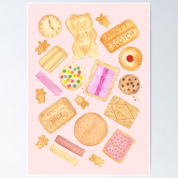 Aussie Biscuits | Pink Poster