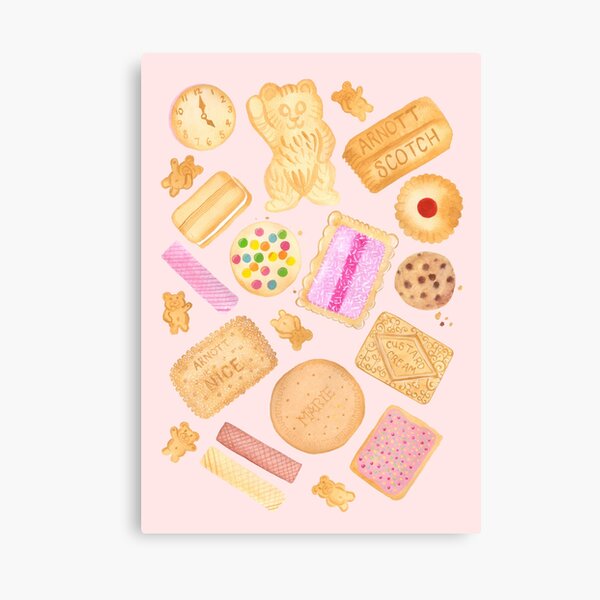 Aussie Biscuits | Pink Canvas Print