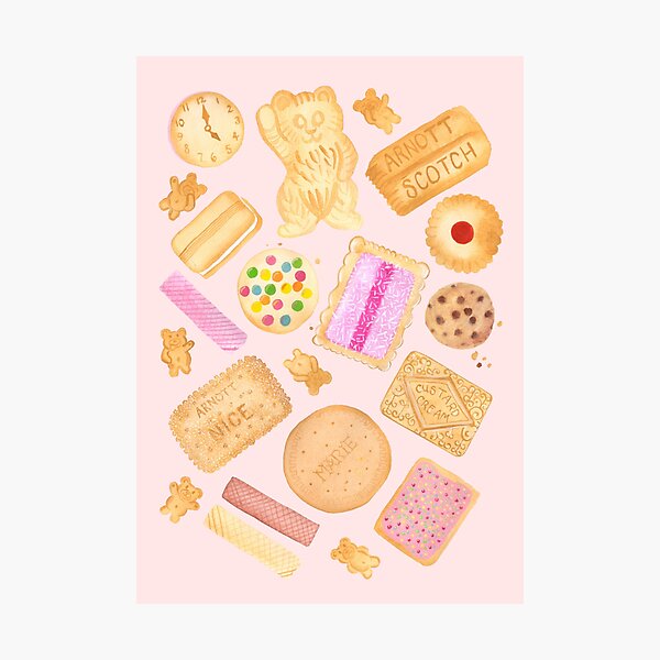 Aussie Biscuits | Pink Photographic Print