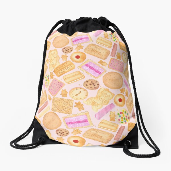 Aussie Biscuits | Pink Drawstring Bag