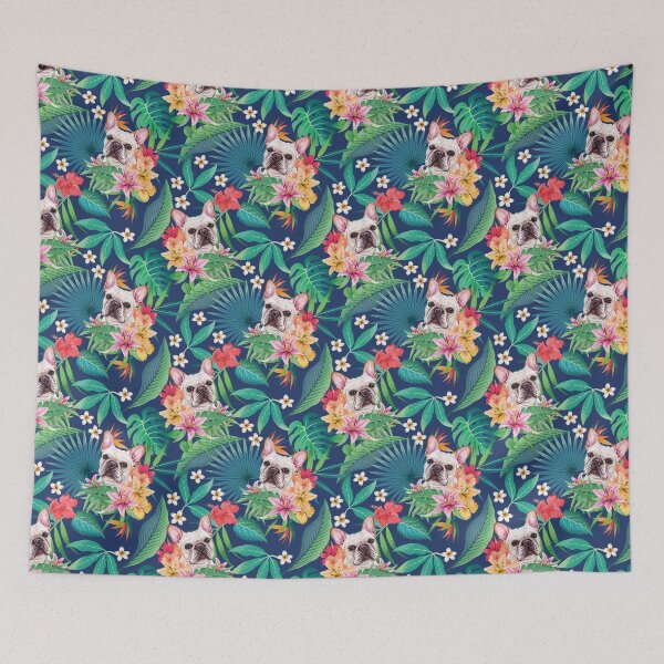 Item preview, Tropical Cream White Frenchie French Bulldog 1 designed and sold by lulupetart.