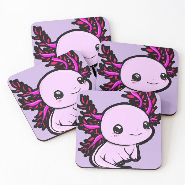 Item preview, Cute Kawaii Pink Axolotl Salamander Walking Fish  designed and sold by JulesNeerg.