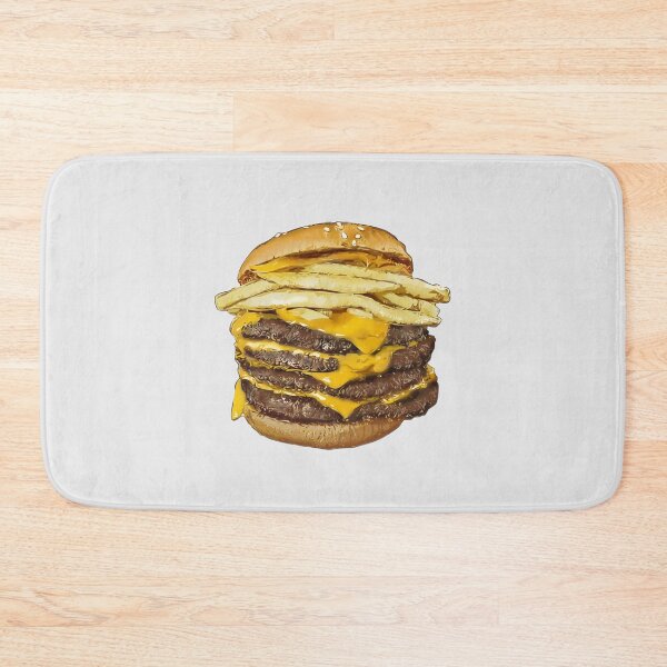Item preview, All-American Double Patty Cheeseburger Stuffed with French Fries designed and sold by keepo.
