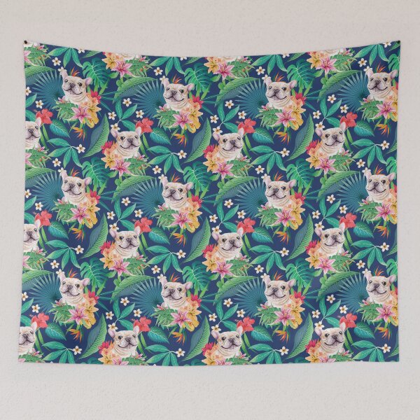 Item preview, Tropical Cream White Frenchie French Bulldog 3 designed and sold by lulupetart.