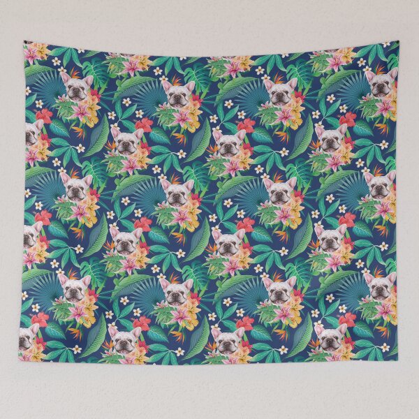 Item preview, Tropical Cream White Frenchie French Bulldog 4 designed and sold by lulupetart.