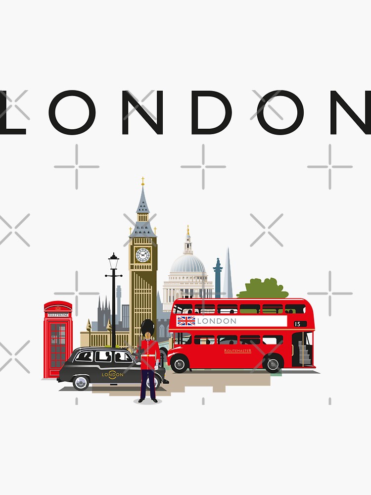 Thumbnail 3 of 3, Sticker, London designed and sold by wiscan.