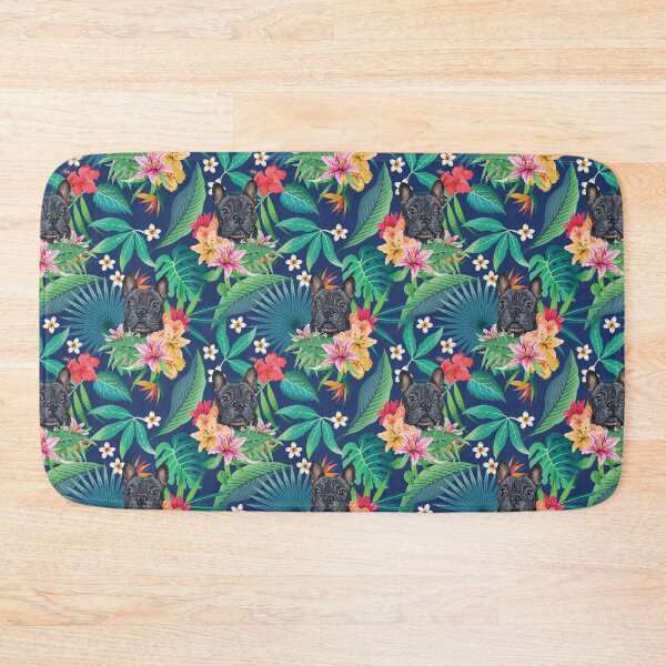Item preview, Tropical Black Frenchie French Bulldog 2 designed and sold by lulupetart.