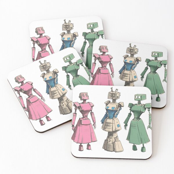 Item preview, Vintage Robot Wives Sticker designed and sold by psychicjade.