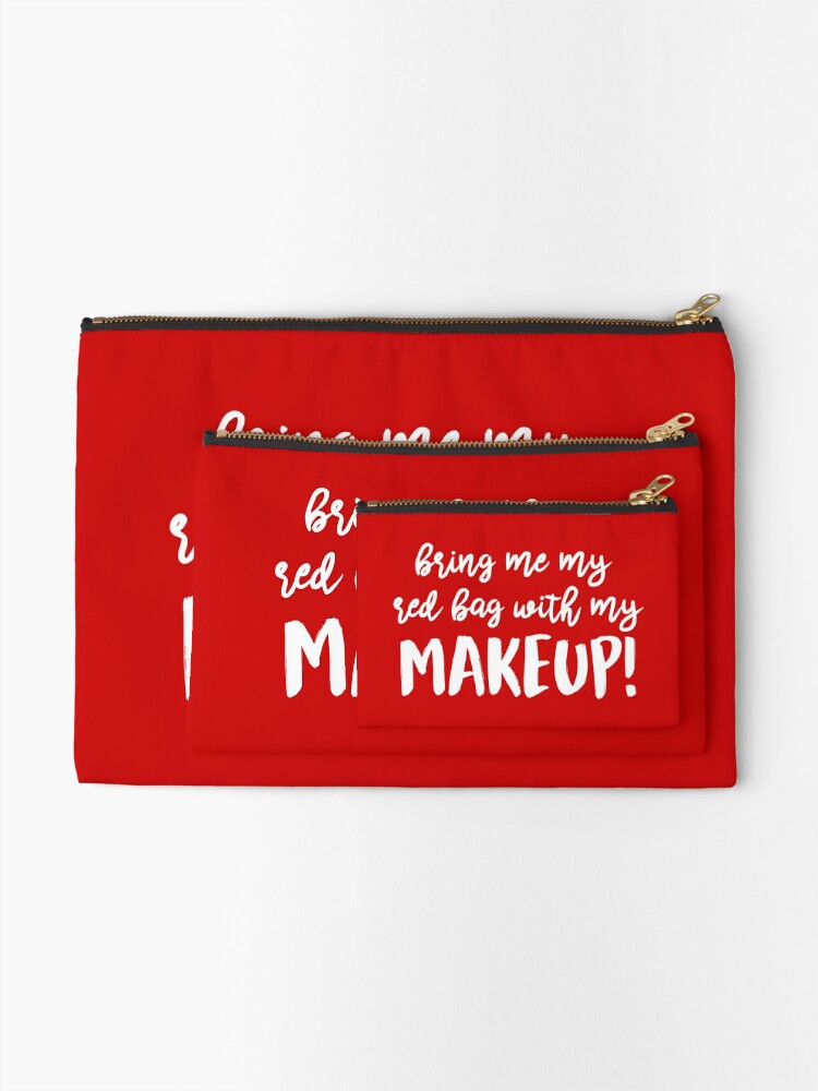 Alternate view of Red Bag with Makeup Anfisa Zipper Pouch