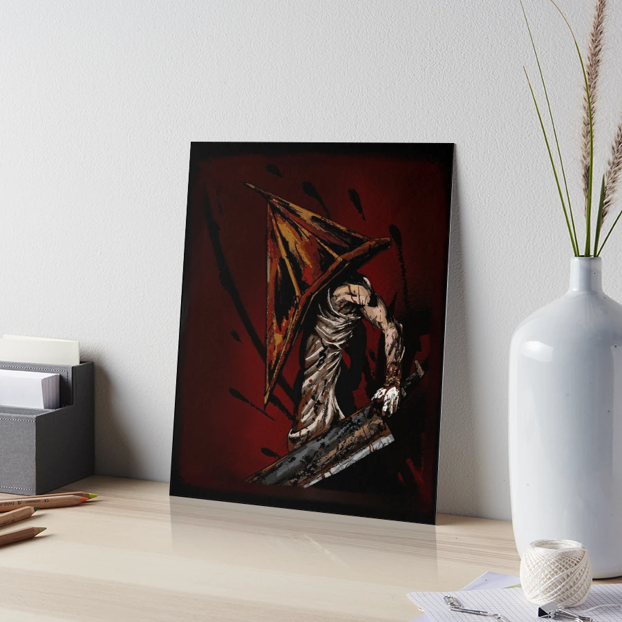  makeuseof Living Room Home Wall Decoration sill Fabric Poster Pyramid  Head Silent Hill Drawing Sword Blood: Posters & Prints