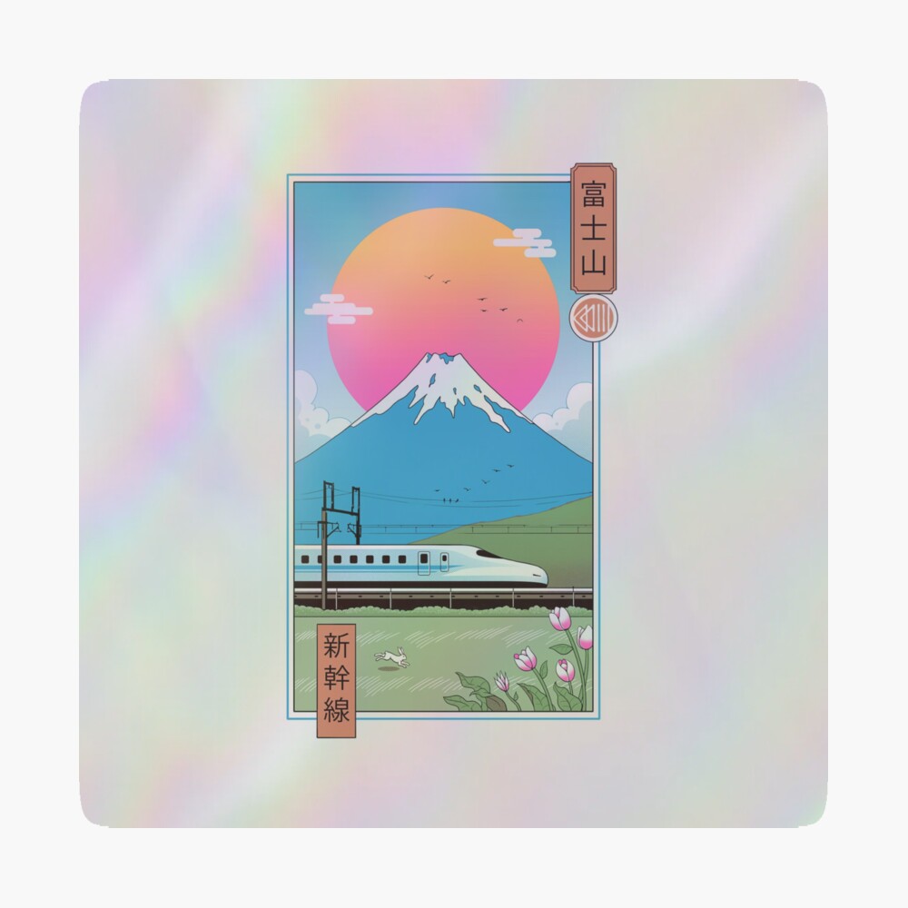 ミトンの絵 Finland Shinkansen in Mt. Fuji