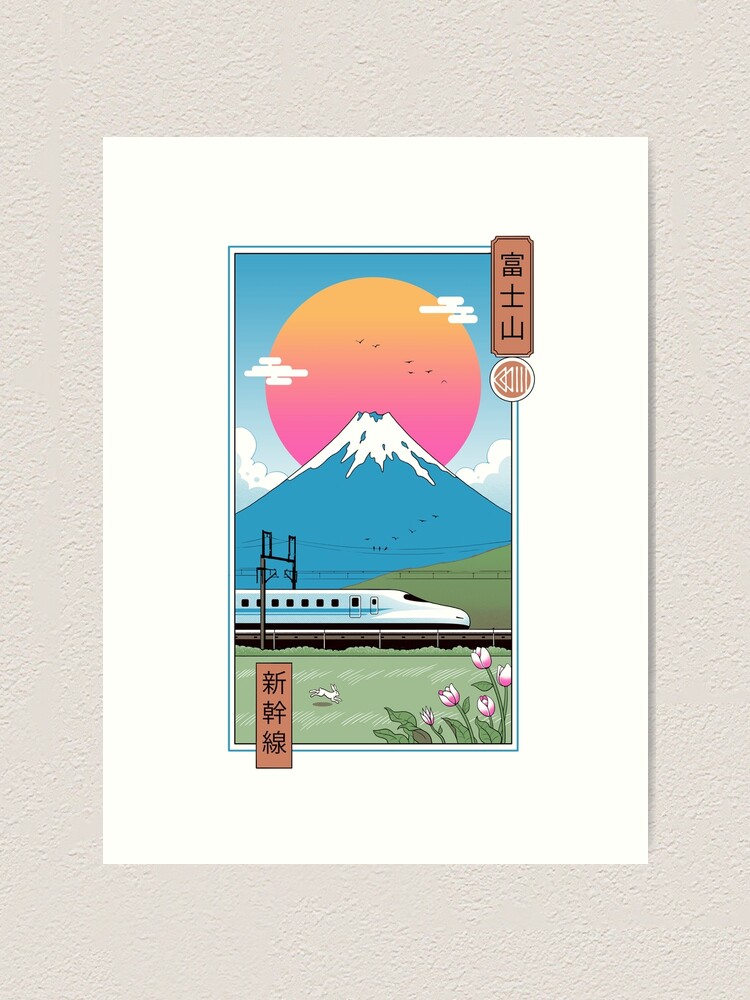 Shinkansen in Mt. Fuji