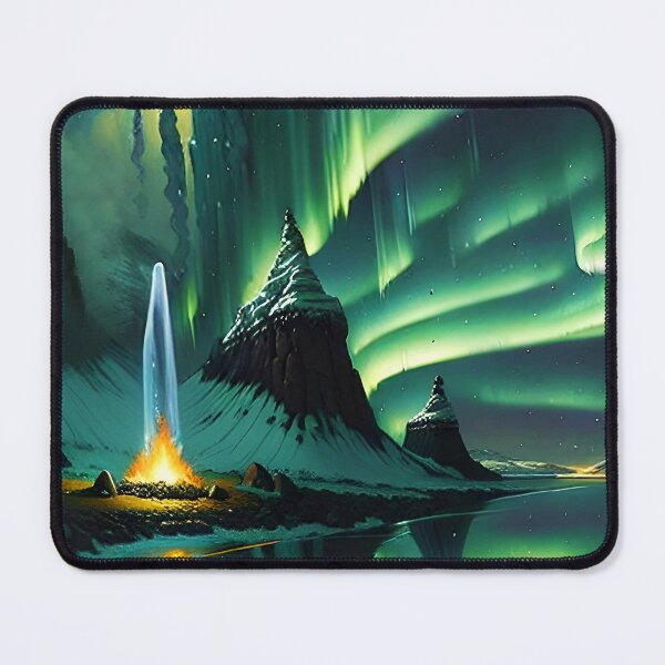 Item preview, Icelandic Northern Lights in green designed and sold by Kawaii Girl.