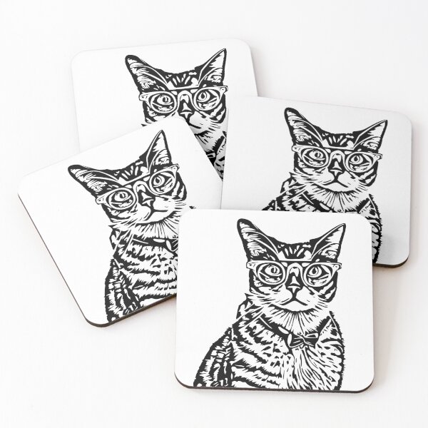 Item preview, CAT WEARING GLASSES designed and sold by MicbellaArt.