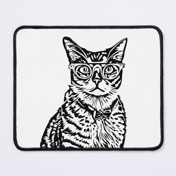 Item preview, CAT WEARING GLASSES designed and sold by MicbellaArt.