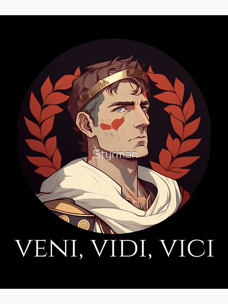 Veni Vidi Vici - Julius Caesar In Anime Style | Postcard