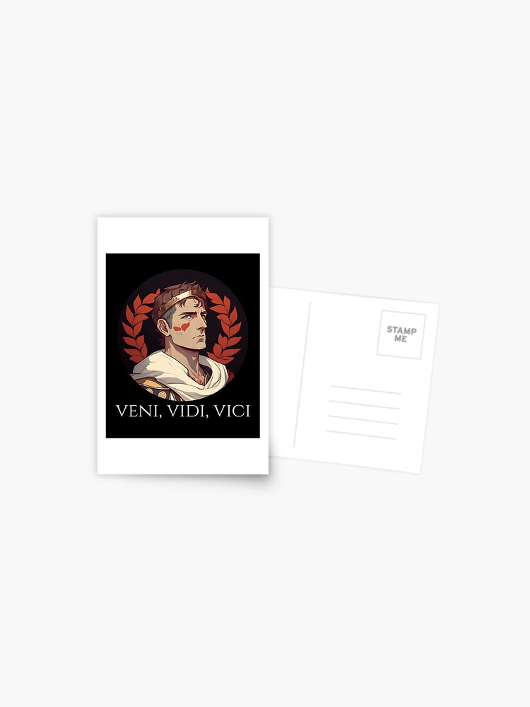 Veni Vidi Vici - Julius Caesar In Anime Style | Postcard