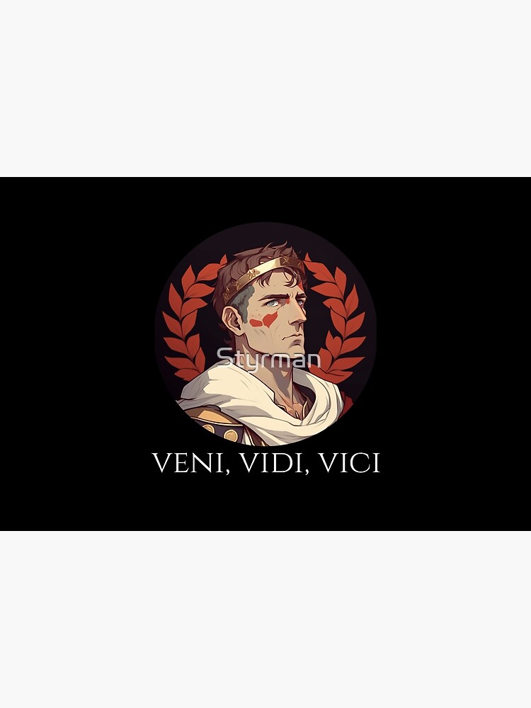Disover Veni Vidi Vici - Julius Caesar In Anime Style Bath Mat