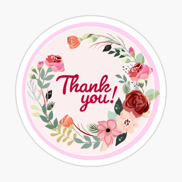 Thank You Tags/Stickers - Dusty Pink Floral Geometric – Simply