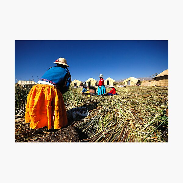 Women, Titicaca Lake, Peru Photographic Print