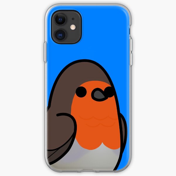 Too Many Birds! - Red-Breasted Robin iPhone Soft Case