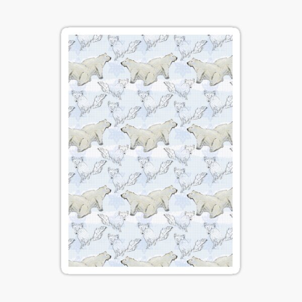 Polar Bears & Arctic Foxes Design Sticker