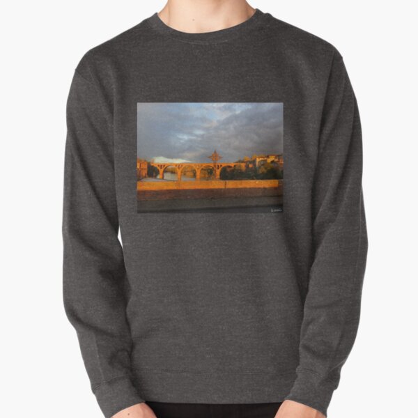 vue du Pont-Vieux sur le pont neuf, Albi - France Pullover Sweatshirt