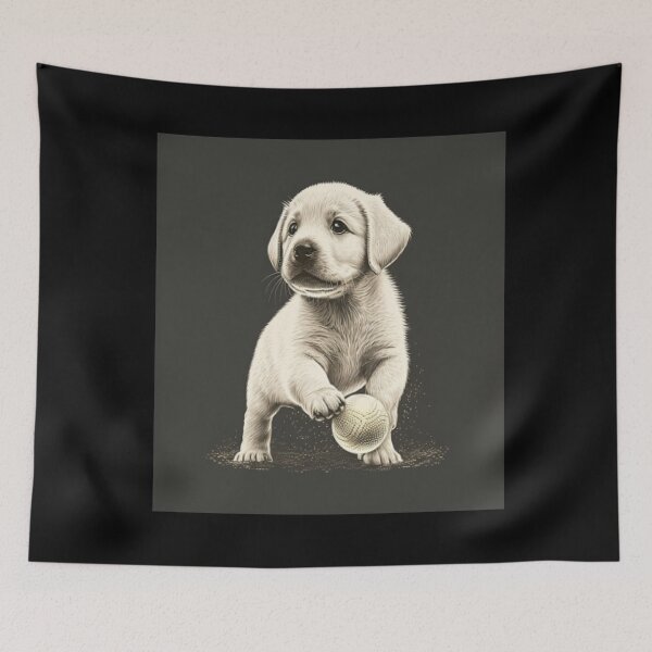 Item preview, Baby Labrador Playing a Ball designed and sold by Barnissim.