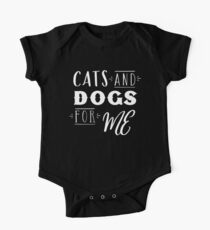Cats and Dogs for me One Piece - Short Sleeve