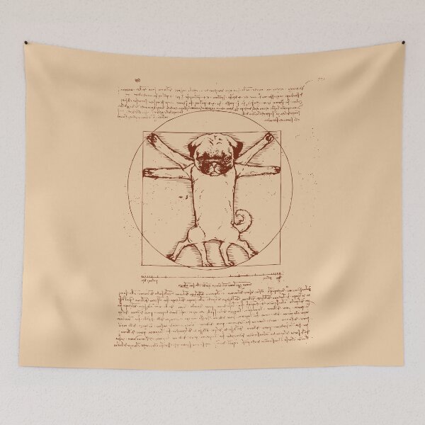 Item preview, Vitruvian pug designed and sold by Huebucket.