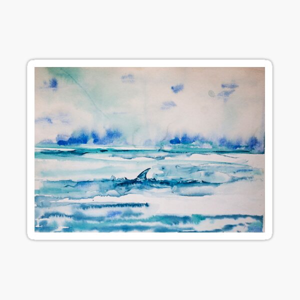Aperçu de l'œuvre  ce sont les vagues qui glissent sur les nageoires. créée et vendue par Kissart.