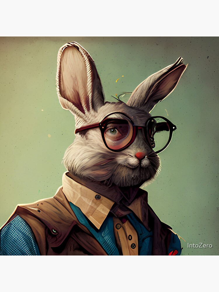 Hipster Easter Bunny Cool Dude Glasses Easter Eggs Easter Day Canvas Print  for Sale by IntoZero