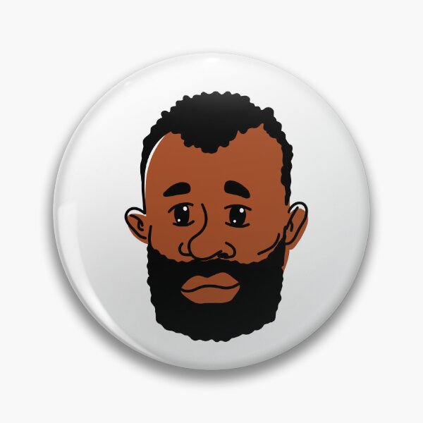 Item preview, Cartoon Portrait of Black Gay Bear Man with Beard Sticker designed and sold by ItalianCub.
