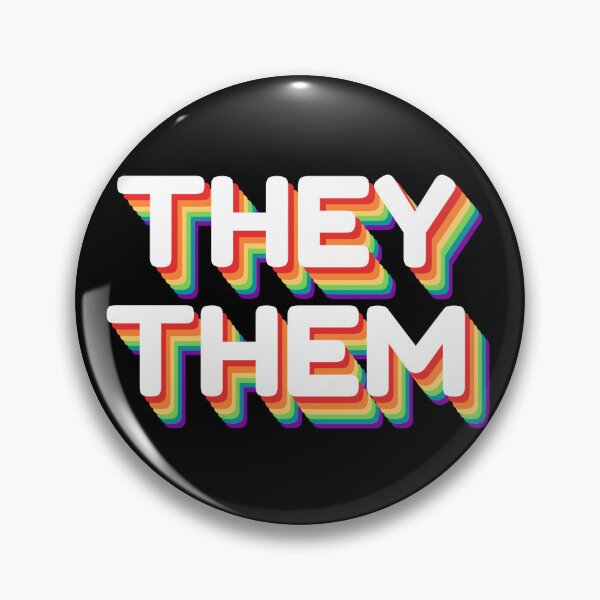 Item preview, Rainbow They/Them Pronouns designed and sold by kaleidoink designs.