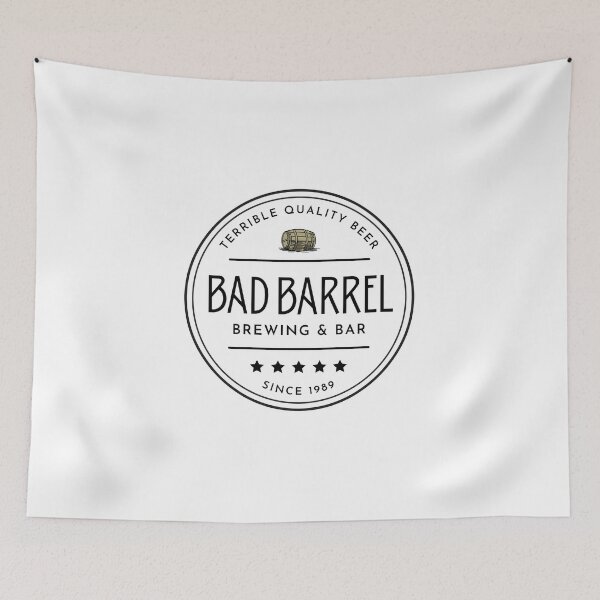 Item preview, Bad Barrel Brewing and Bar Ironic Funny Beer Design  designed and sold by RetroDesignsNW.