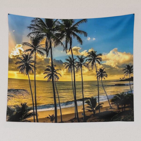 Item preview, Pacific Palms Tapestry designed and sold by The Happiness Market .