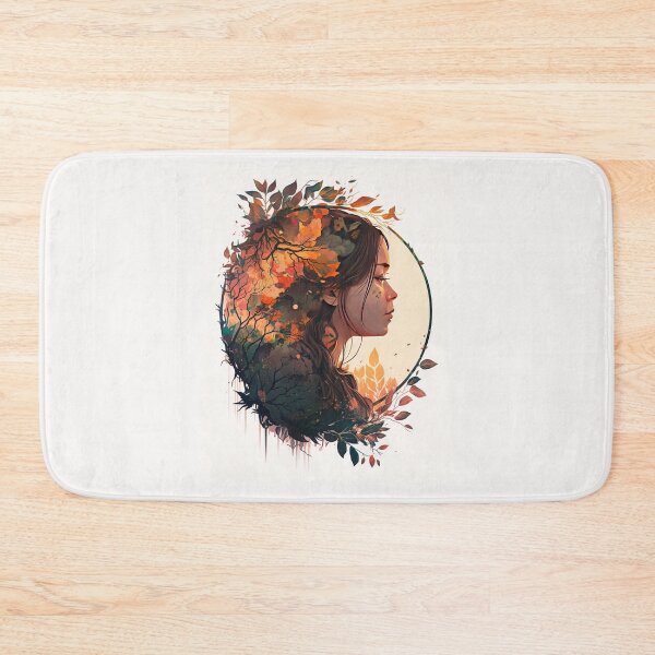 Item preview, Abstract Portrait of a Girl Connecting with Nature designed and sold by quick-drops.