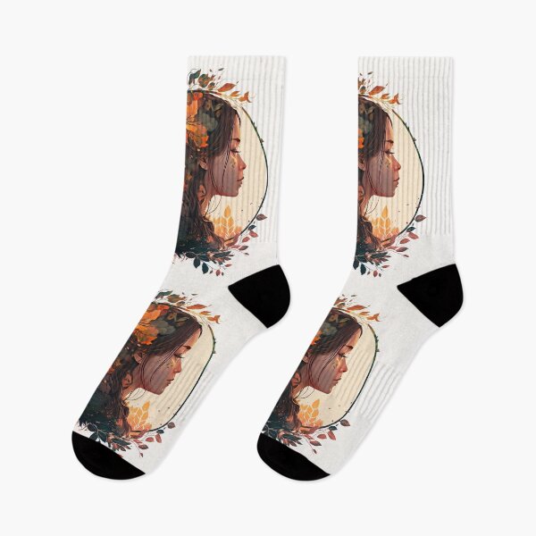 Item preview, Abstract Portrait of a Girl Connecting with Nature designed and sold by quick-drops.
