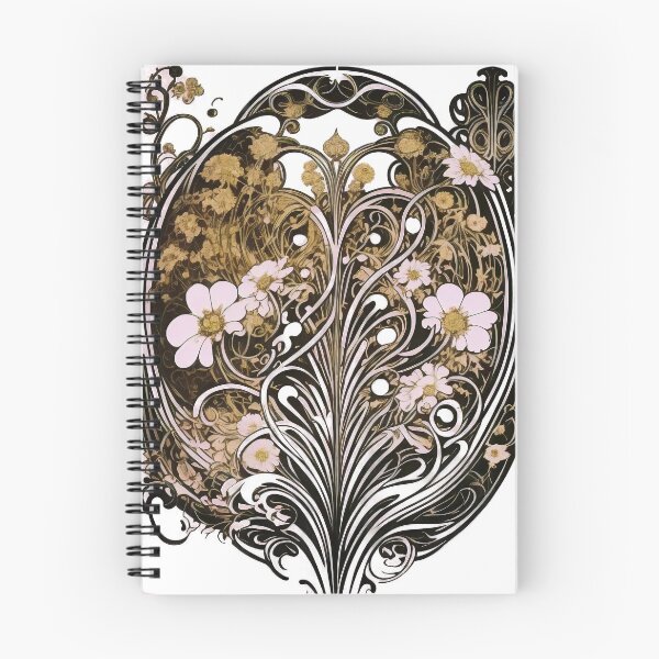 Item preview, Vintage Art Nouveau Alphonse Mucha Classical Nature Flower Print designed and sold by entwithanaxe.